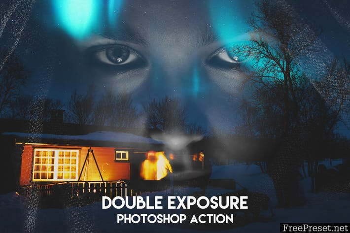 Double Exposure Photoshop Action D3B6J4Z