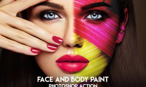 Face and Body Paint Photoshop Action 49XNUVT