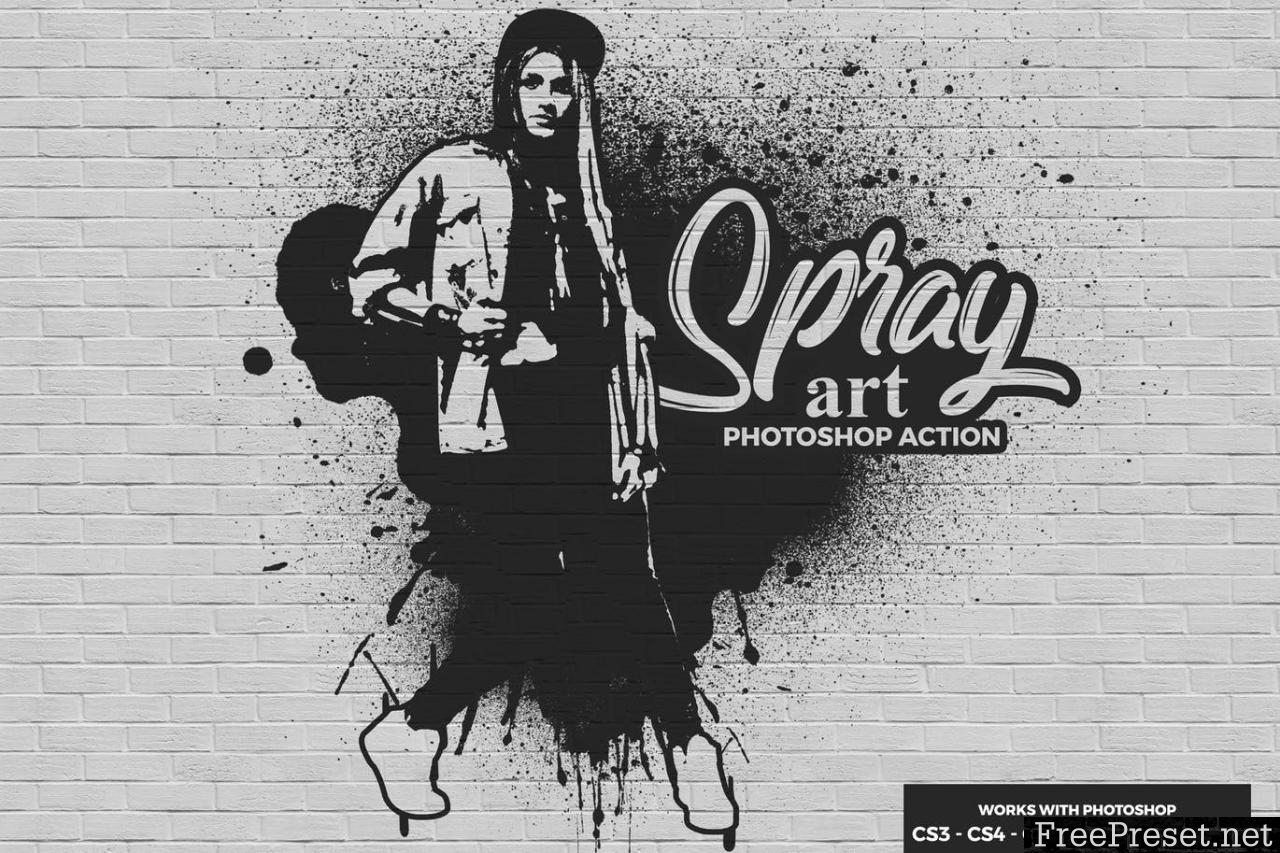 Spray Art Photoshop Action GYCAZE8