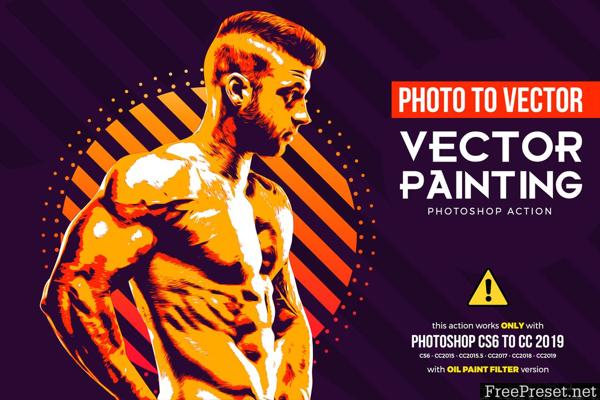 Vector Painting CS6 & CC+ Photoshop Action R9DKN26