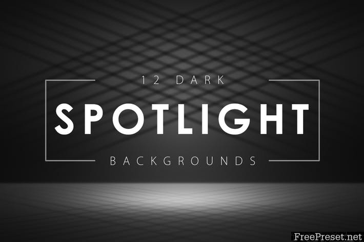 12 Dark Spotlight Backgrounds - JPG, PSD