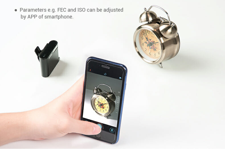 The Godox Ami Smartphone Flash being used as a continuous light source