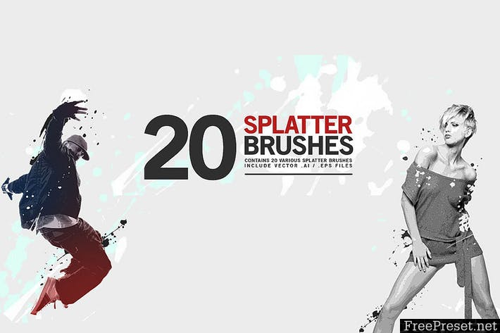 20 Splatter Brushes [ABR]