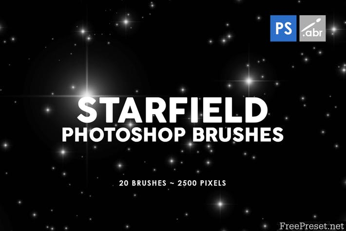 20 Starfield Photoshop Stamp Brushes - ABR