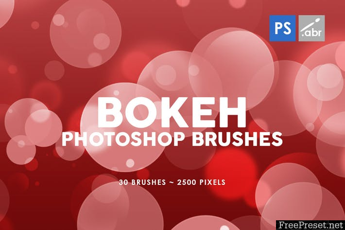 30 Bokeh Photoshop Stamp Brushes - ABR