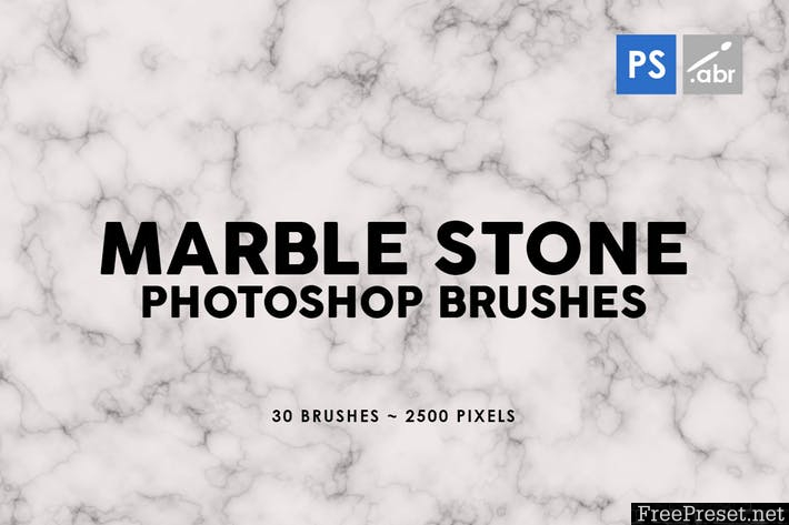 30 Marble Stone Photoshop Stamp Brushes