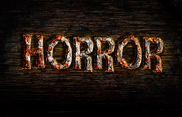 Create a Rusty Horror Text Effect