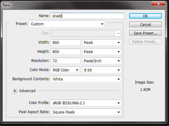 Create a Shiny Shield in Photoshop 1