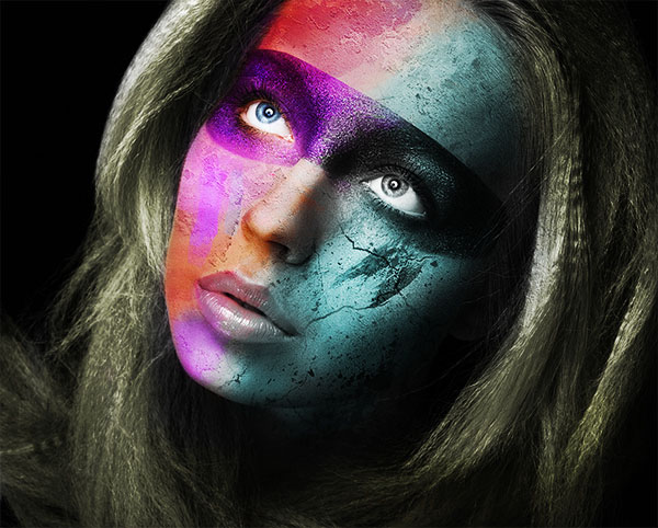 Create a wild looking colored face