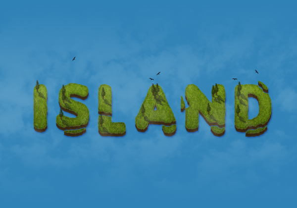 Create an Island Text Effect in Adobe Photoshop Final