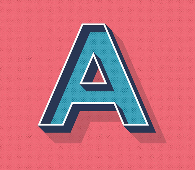 Editable Retro Text Style in Illustrator