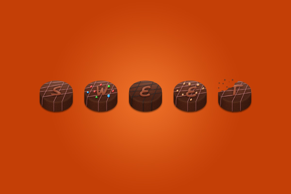 How to Create Chocolate Candies Text Effect in Photoshop Final