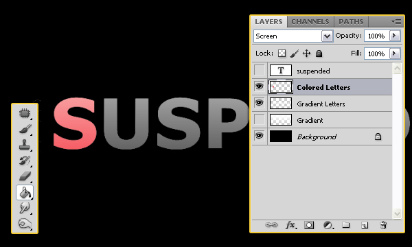 How to Create Suspended Text Effect in Adobe Photoshop 7