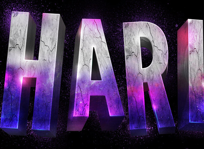 Suicide Squad Inspired 3D Text Effect