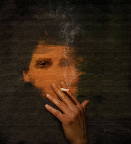 Create a smoking painting effect 6