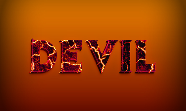 #Create a Devilish 3D Text Effect