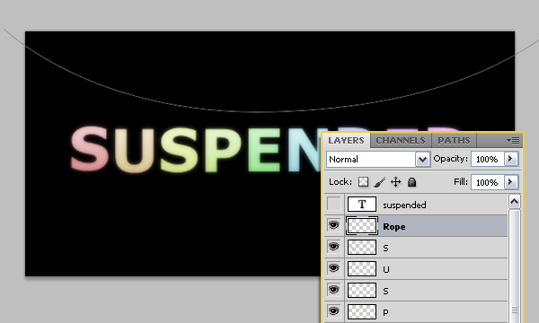 How to Create Suspended Text Effect in Adobe Photoshop 15