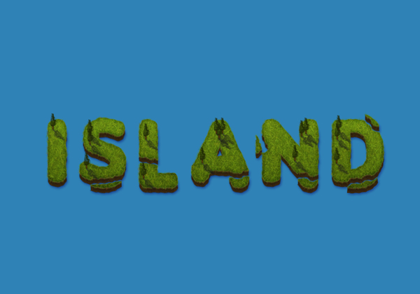 Create an Island Text Effect in Adobe Photoshop 1