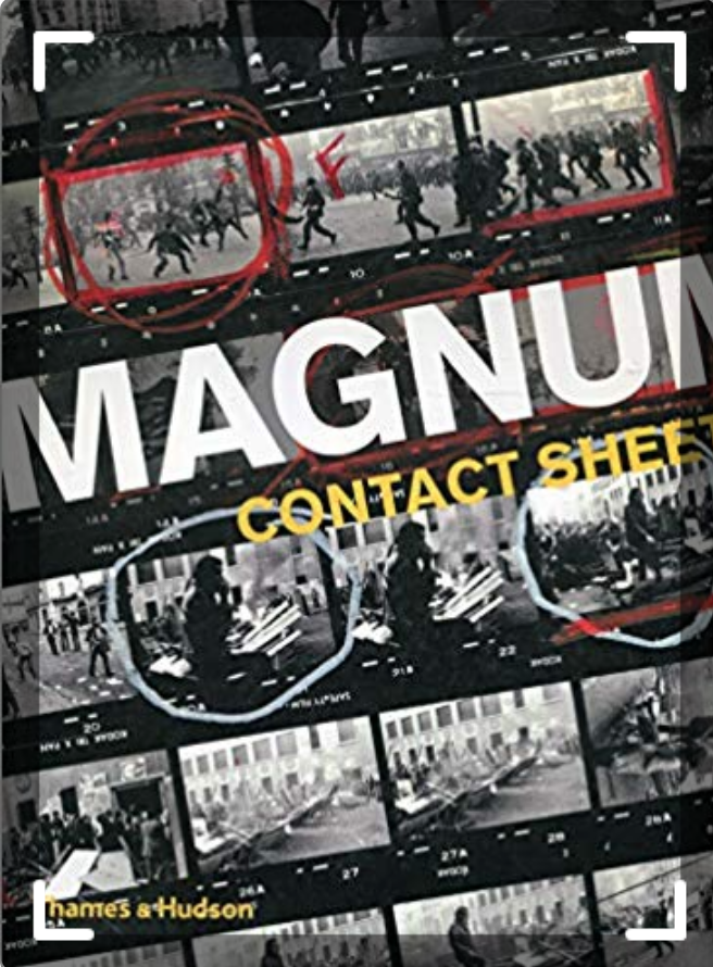 Cover of the photography book "Magnum Contact Sheets, by Kristen Lubben"