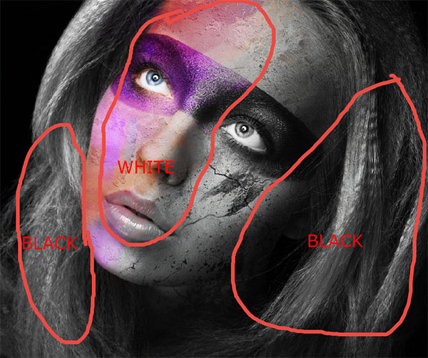 Create a wild looking colored face 12