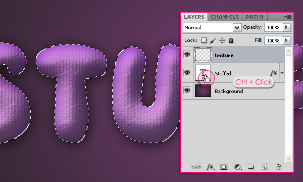 How to Create Stuffed Text Effect in Photoshop 11