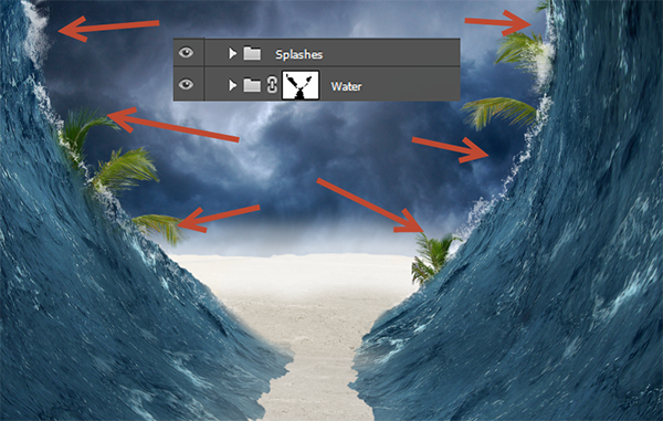 Create a Parting Sea Photo Manipulation in Photoshop 24