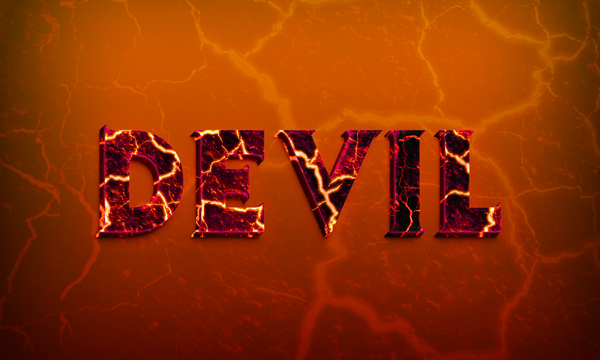 #Create a Devilish 3D Text Effect