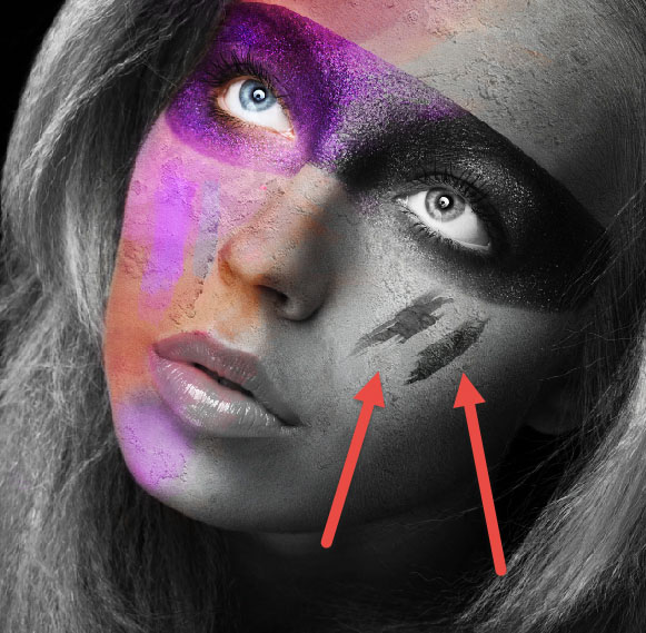 Create a wild looking colored face 9