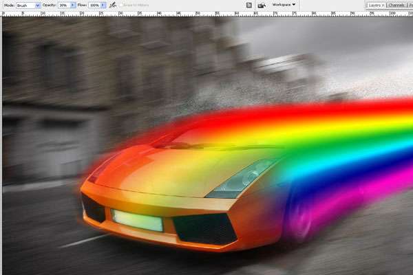 How to Create Effect of Rapid Movement in Photoshop 20