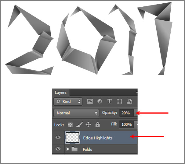 Create an easy folded paper text effect in Photoshop 80