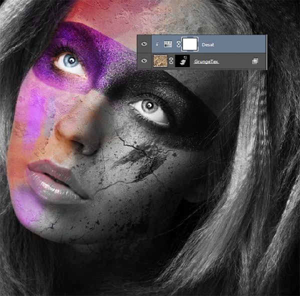 Create a wild looking colored face 3