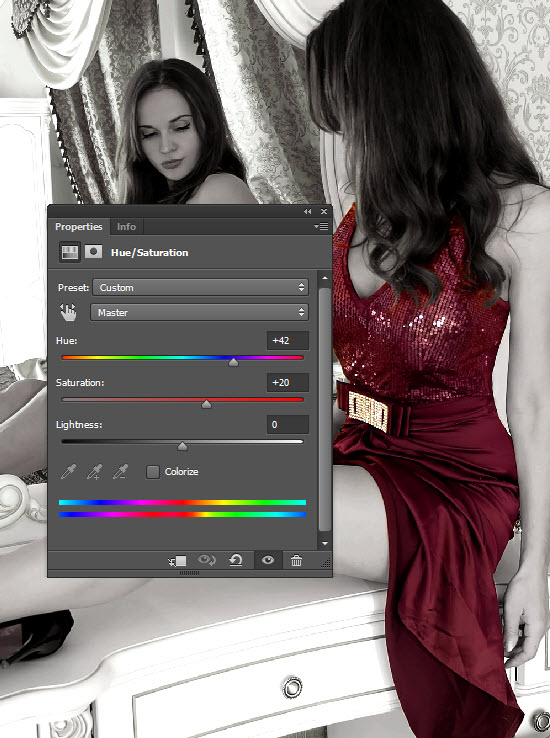 Create a selective color effect 8