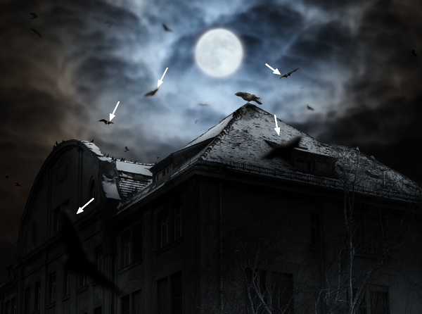 Create a Haunted House Scene with Photoshop 38