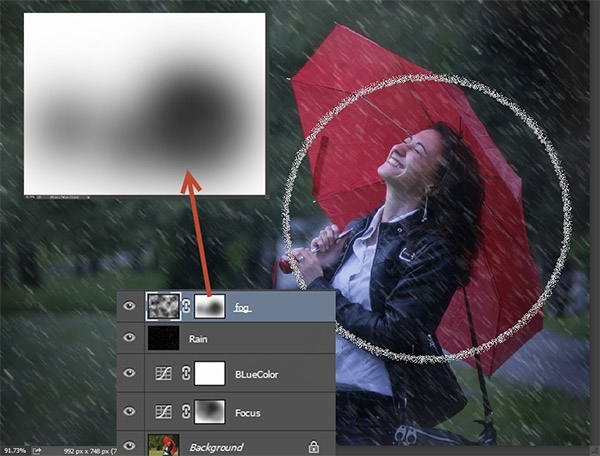 Add a Rain Effect to a Photo in Photoshop 11