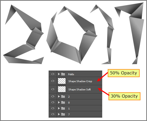 Create an easy folded paper text effect in Photoshop 78