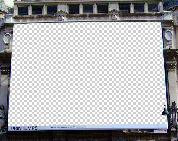 How to place a photo on an a big advertisment screen