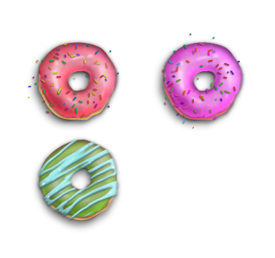 Draw Semi Realistic Donuts using Adobe Photoshop