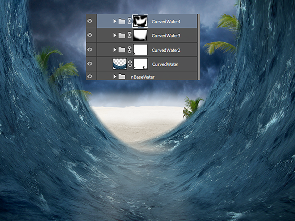 Create a Parting Sea Photo Manipulation in Photoshop 22