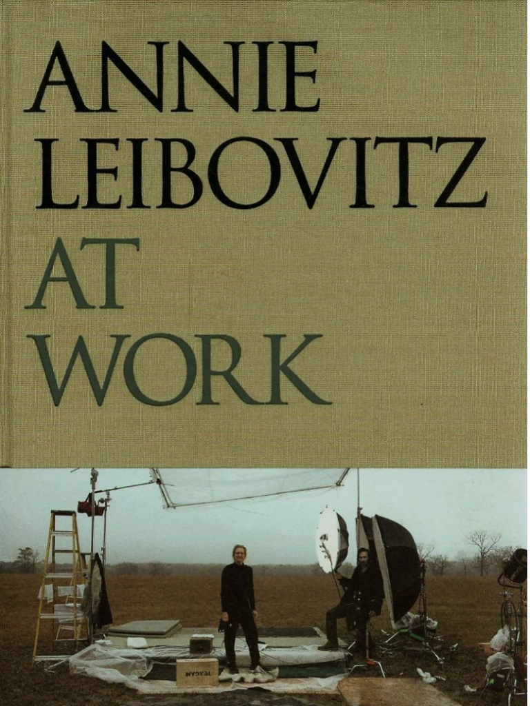 Cover of the photography book "At Work, by Annie Leibovitz"