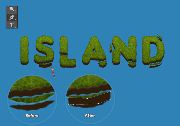 Create an Island Text Effect in Adobe Photoshop 11