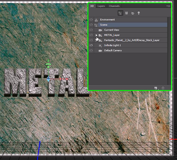 How to Create a Simple 3D Text Metal Effect in Photoshop CS6 step 17