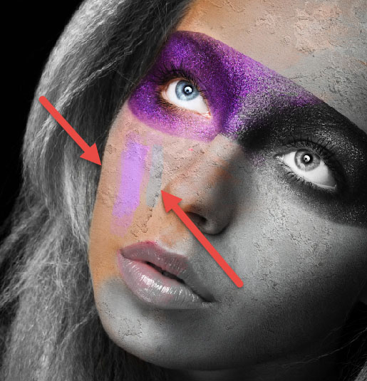 Create a wild looking colored face 7