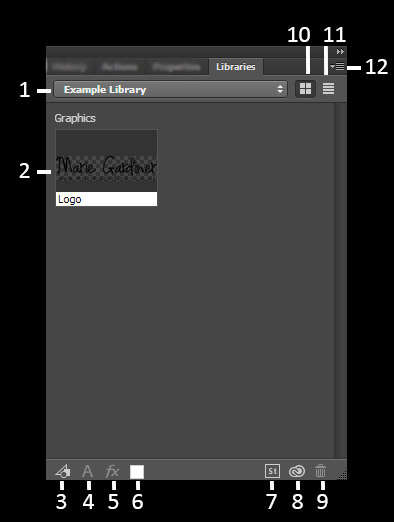 How to Use Libraries Panel in Photoshop 4