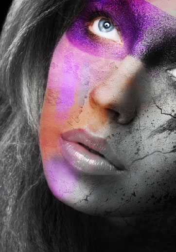 Create a wild looking colored face 13