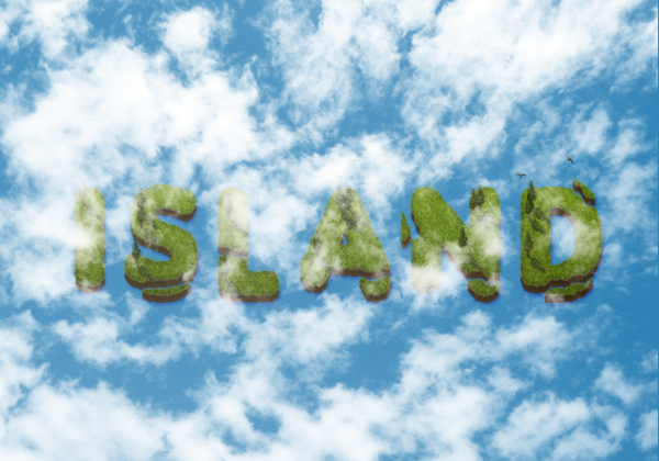 Create an Island Text Effect in Adobe Photoshop 22