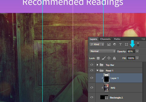 Designing 'Recommended Reading' Mobile App Interface in Photoshop 9