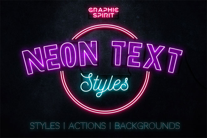 Neon Text Layer Styles & Extras