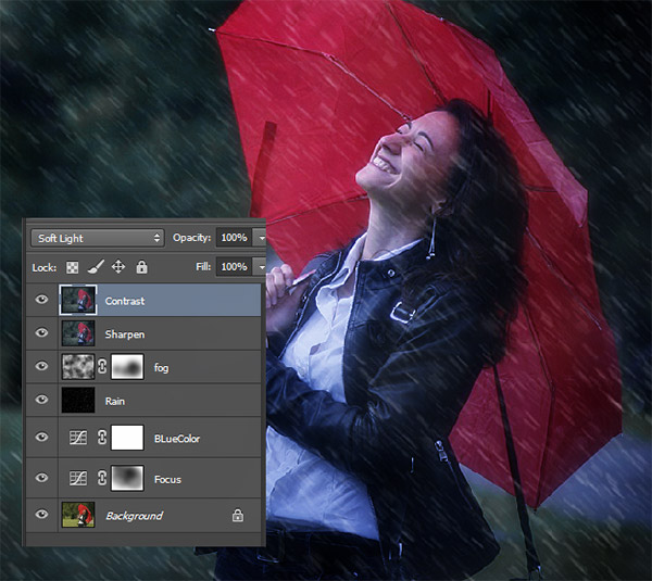 Add a Rain Effect to a Photo in Photoshop 11