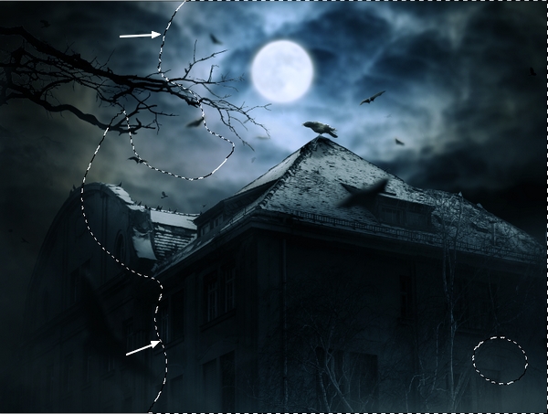 Create a Haunted House Scene with Photoshop 24