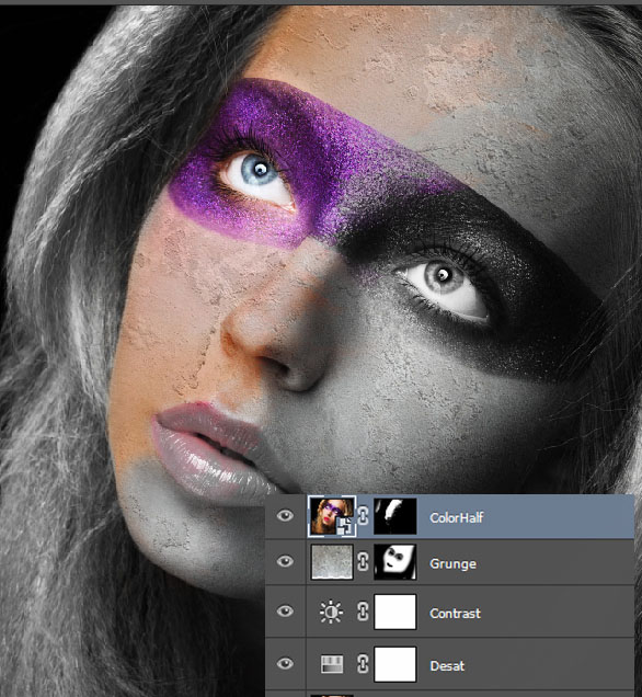 Create a wild looking colored face 6